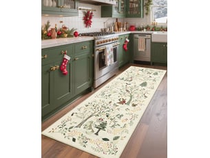 Tapis d'entrée de noël, tapis d'entrée antidérapant, idéal pour les chambres, les salons et les cuisines, 80 x 160 cm