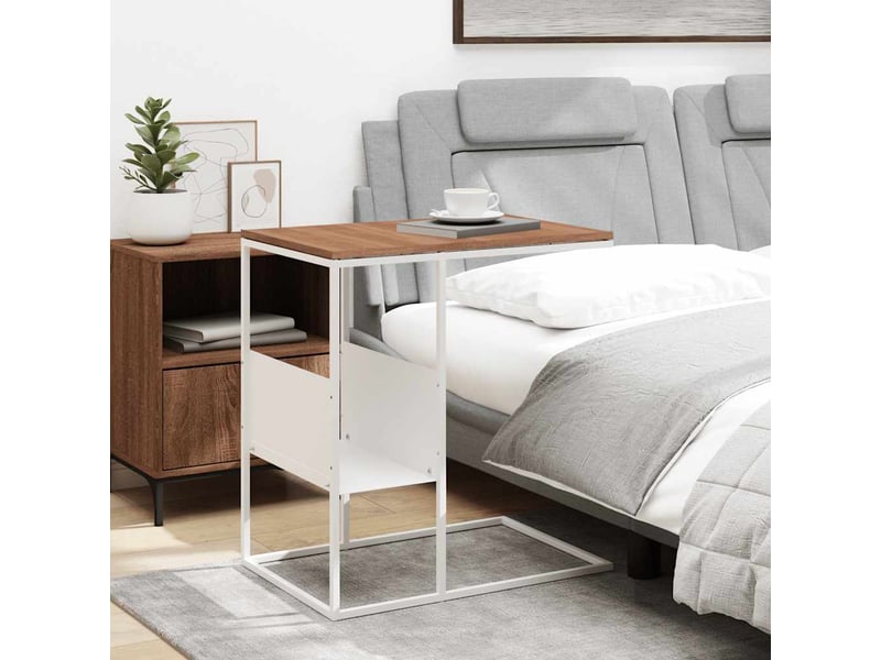  Table d'appoint | bout de canapé table basse marron 55x36x59,5 cm bois d'ingénierie shl1185  - Conforama C