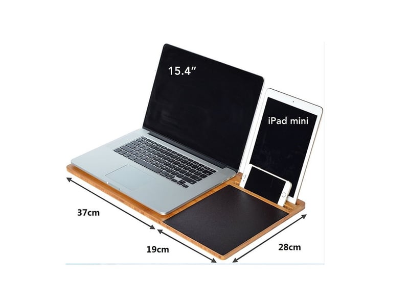 Support pour ordinateur portable avec coussin lap desk portable 56*28*1.4cm - Conforama B