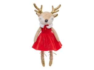 Peluche renne en robe h. 36 cm