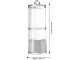 Ronde en coton acrylique, boîte de rangement transparente pour maquillage et cosmétiques