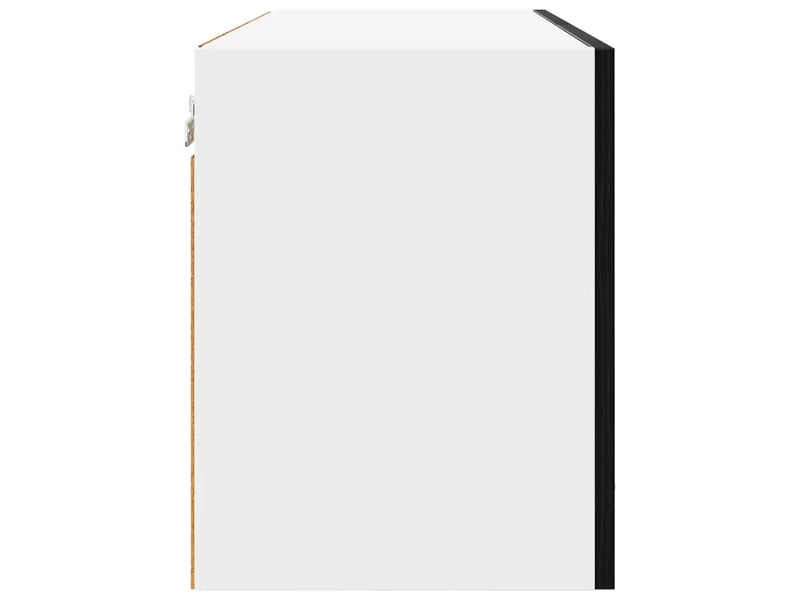  Armoire suspendue moderne rangement espace de stockage 80 x 31 x 40 cm en bois d'ingénierie chêne noir 02_0053226  - Conforama D