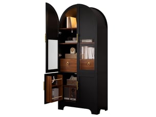 Buffet 4 porte(s) 1 tiroir(s) REDOM - 76 cm coloris noir