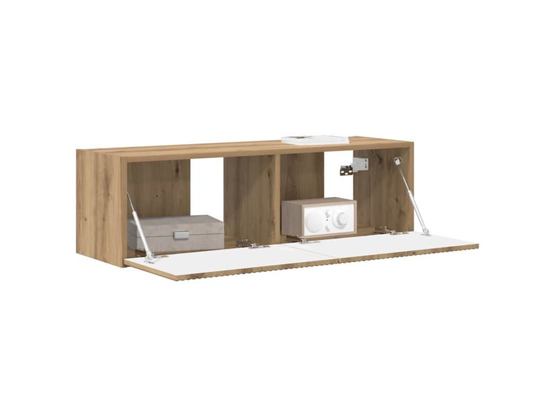  Meuble tv mural 98x31x29,5 cm chêne artisan  - Conforama C