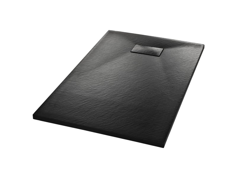  Bac de douche receveur de douche rectangulaire salle de bain maison intérieur trou de drain standard de 9 cm smc 100 x 80 cm noir 02_0003452  - Conforama B