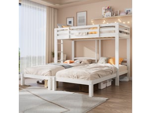 Lit superposé 90x200 cm <strong>HAUSS SPOLE</strong> <strong></strong> coloris blanc