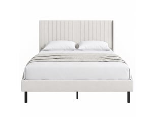 Lit 2 places 140x200 cm    coloris beige