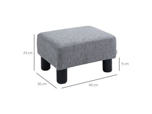 Pouf / repose pied BLOSSOM 833-666V70GY gris