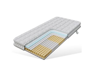 Matelas 90x190 cm Ressorts ensachés + mousse soutien Medium épaisseur 10 cm