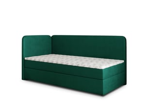 Lit avec rangement 100x200 cm MASSENO coloris vert