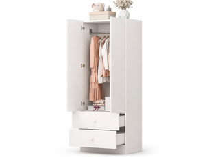 Armoire 2 porte(s) battante  2 tiroir(s) ULQENI  coloris blanc largeur 70 cm