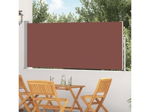 Auvent latéral rétractable, store latéral 117x314 cm marron