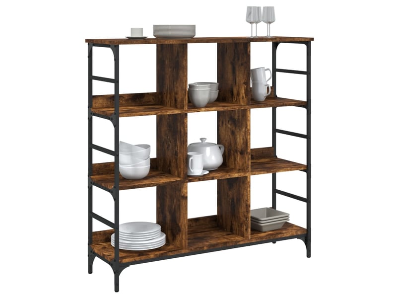  Buffet - bahut - meuble de rangement chêne fumé 102x32x103,5 cm bois d'ingénierie  - Conforama C