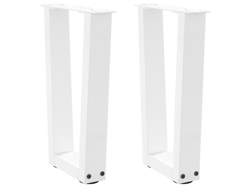 Lot de 2 pieds de table basse en forme de v réglables 28 x 43 cm en acier blanc 02_0056909  - Conforama A