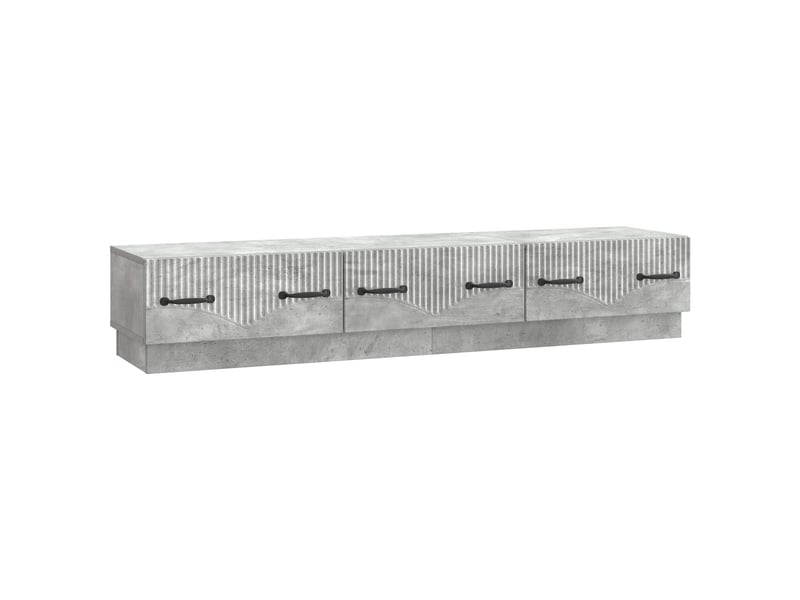  Meuble tv - banc tv - meuble de rangement gris béton 147 x 34,5 x 27 cm bois d'ingénierie  - Conforama A