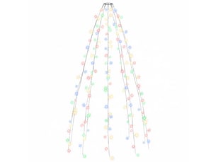 Guirlande lumineuse d'arbre de noël 180 led colorées 180 cm