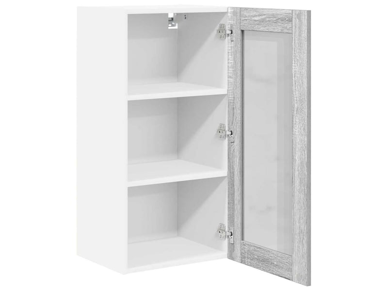 Meuble de rangement cuisine, armoire suspendue 2 pcs gris sonoma bois d'ingénierie shl3850 - Conforama E