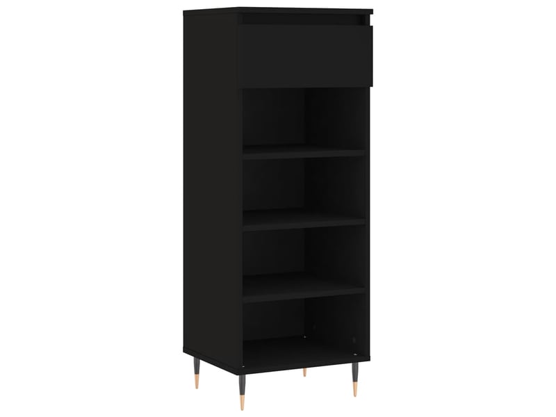 Meuble à chaussure, armoire à chaussures noir 40x36x105 cm bois d'ingénierie  - Conforama A
