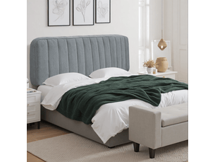 Tete de lit A fixer sur le cadre de lit largeur 200 cm gris