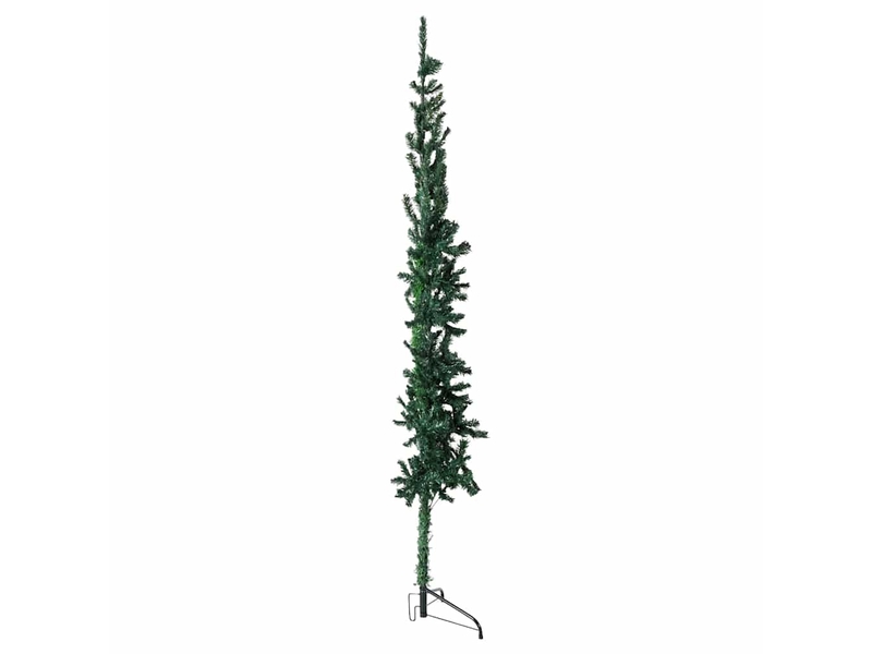  Demi sapin de noël, arbre de noël artificiel mince avec support vert 120 cm  - Conforama E