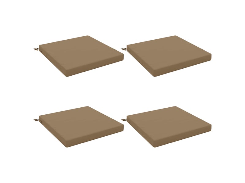  Lot de 4 coussins de siège, coussins d'assise soest 100 % polyester taupe cf60557  - Conforama A