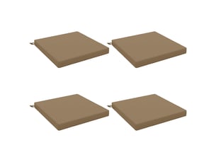 Lot de 4 coussins de siège, coussins d'assise soest 100 % polyester taupe cf60557