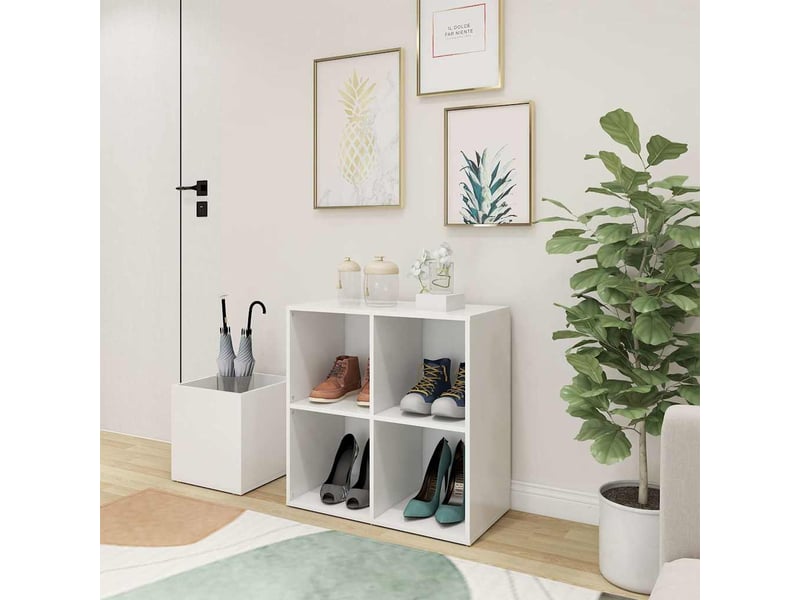  Meuble à chaussure, armoire à chaussures d'entrée blanc bois d'ingénierie  - Conforama B