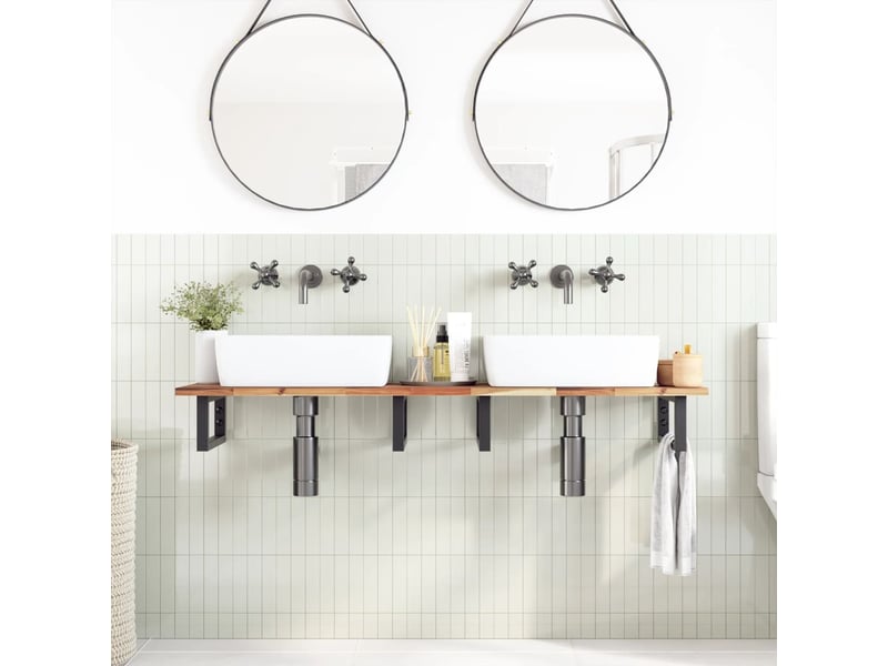  Dessus de meuble de salle de bain finition à l'huile 160x40x2cm  - Conforama A