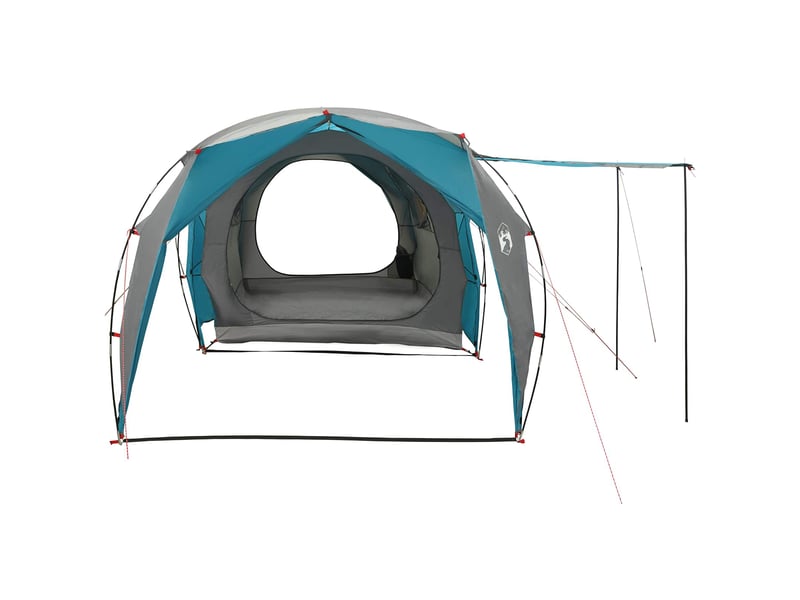  Tente tunnel, tente de camping 6 personne bleu polyester 185t avec revêtement pu  - Conforama E