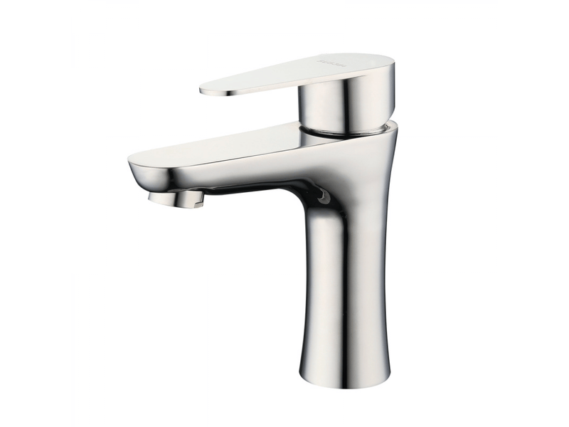  Robinet de lavabo, acier inoxydable 304, galvanoplastie polie, contrôle de l'eau chaude et froide, noyau de valve en céramique PB502378 - Conforama A