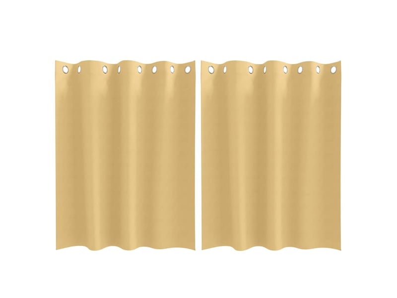  Lot de 2 rideaux occultants, rideaux black-out avec anneaux beige 140 x 140 cm cf44560  - Conforama A