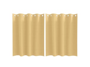 Lot de 2 rideaux occultants, rideaux black-out avec anneaux beige 140 x 140 cm cf44560