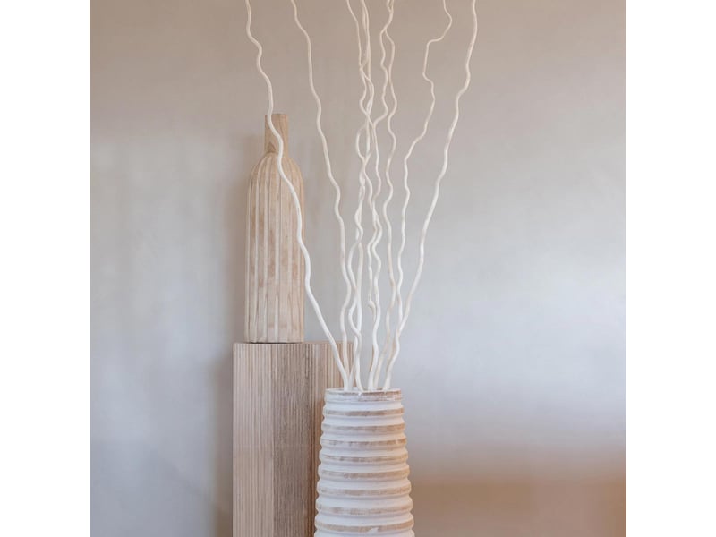  Vase bouteille en bois marek 56cm naturel  - Conforama B