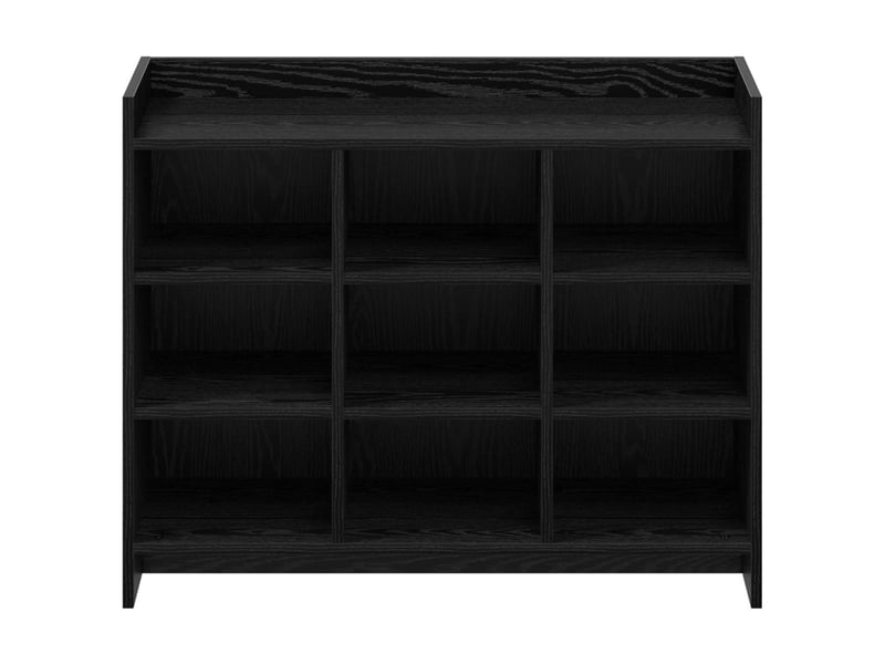  Meuble à chaussure, cabinet à chaussures avec stockage chêne noir 85x39,5x70 cm  - Conforama D