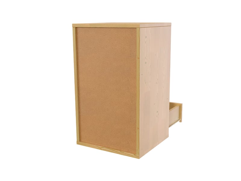  Caisson à tiroirs 5 en bois massif, miel BLOC5T-M - Conforama E