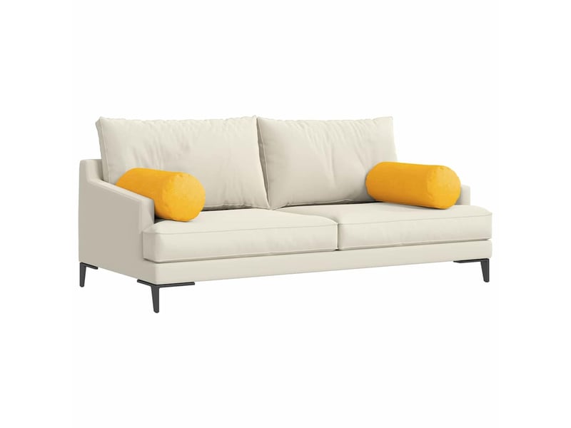  Lot de 2 coussins d'accent, coussins décoratifs, coussins lombaires jaune clair ø 25 x 70 cm cf56740  - Conforama C