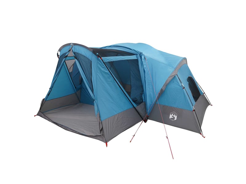 Tente de camping, tente de cabine avec auvent résistante à l'eau 10 personne bleu - Conforama A