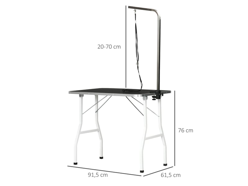  Table basse réglable en hauteur 91.5x61.5x76 cm noir  - Conforama E