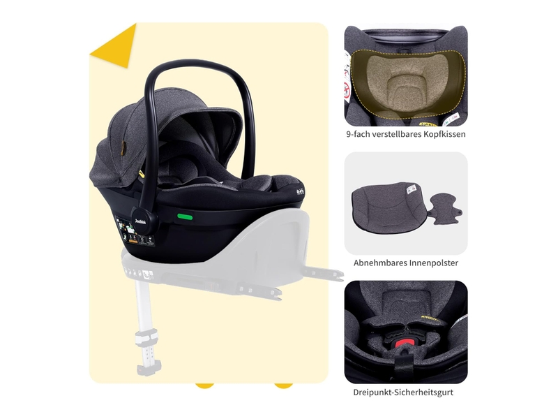 Coque bébé jovikids groupe 00+ 40-87 cm, inclinable, harnais 3 points - Conforama E