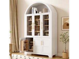 Vitrine coloris blanc <strong>MAISENTIEL</strong> <strong></strong> - 110 cmx185 cm