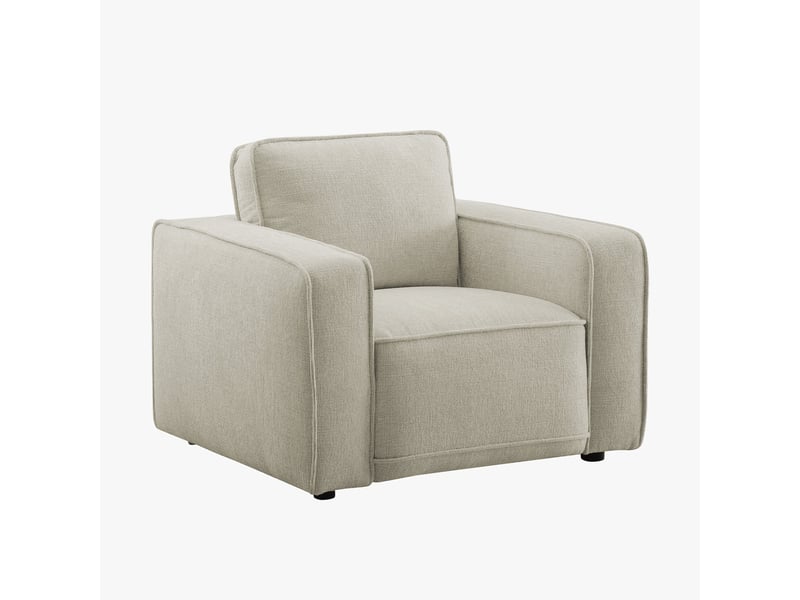  Fauteuil en tissu beige  - Conforama A