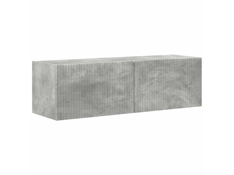  Ensemble de meuble tv - banc tv - meuble de rangement mural 4 pcs gris béton bois d'ingénierie  - Conforama E