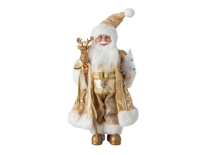  Père noël déco cyriaque 45cm doré  - Conforama A