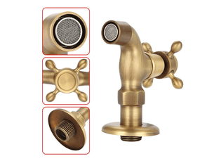 Robinet de jardin en laiton massif vintage fixé au mur filetage g1 2 pour piscine lavabo evier de cuisine(short)