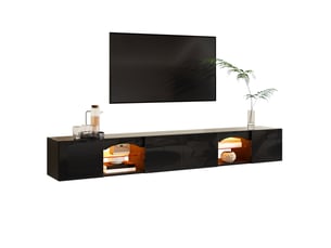Meuble tv coloris noir 200 cm TCQPZ