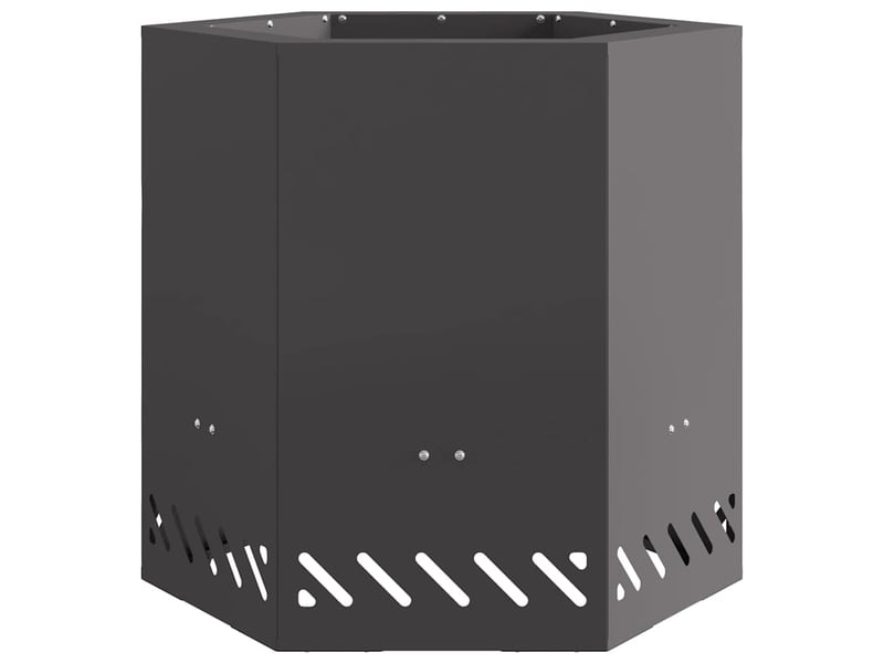Brasero exterieur, foyer sans fumée noir 48x48x51 cm acier patiné shl49852 - Conforama E