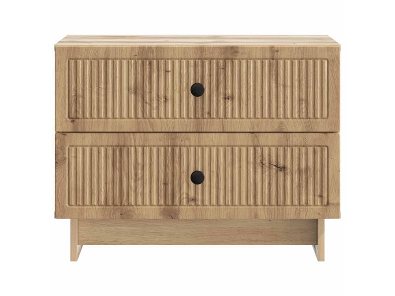  Table de chevet - cabinet de chevet - table de nuit chêne artisanal 62 x 34,5 x 47,5 cm  - Conforama D