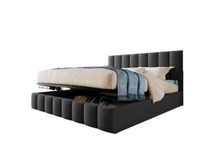 Lit coffre 140x200 cm coloris gris