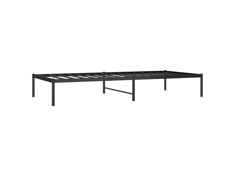  Lit simple- lit adulte -  cadre de lit métal sans matelas noir 90x200 cm  - Conforama B