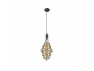 Fabrilamp loreto, suspension, moderne, 1 x e27, marronambre, 58-118 x 20 x 20 cm